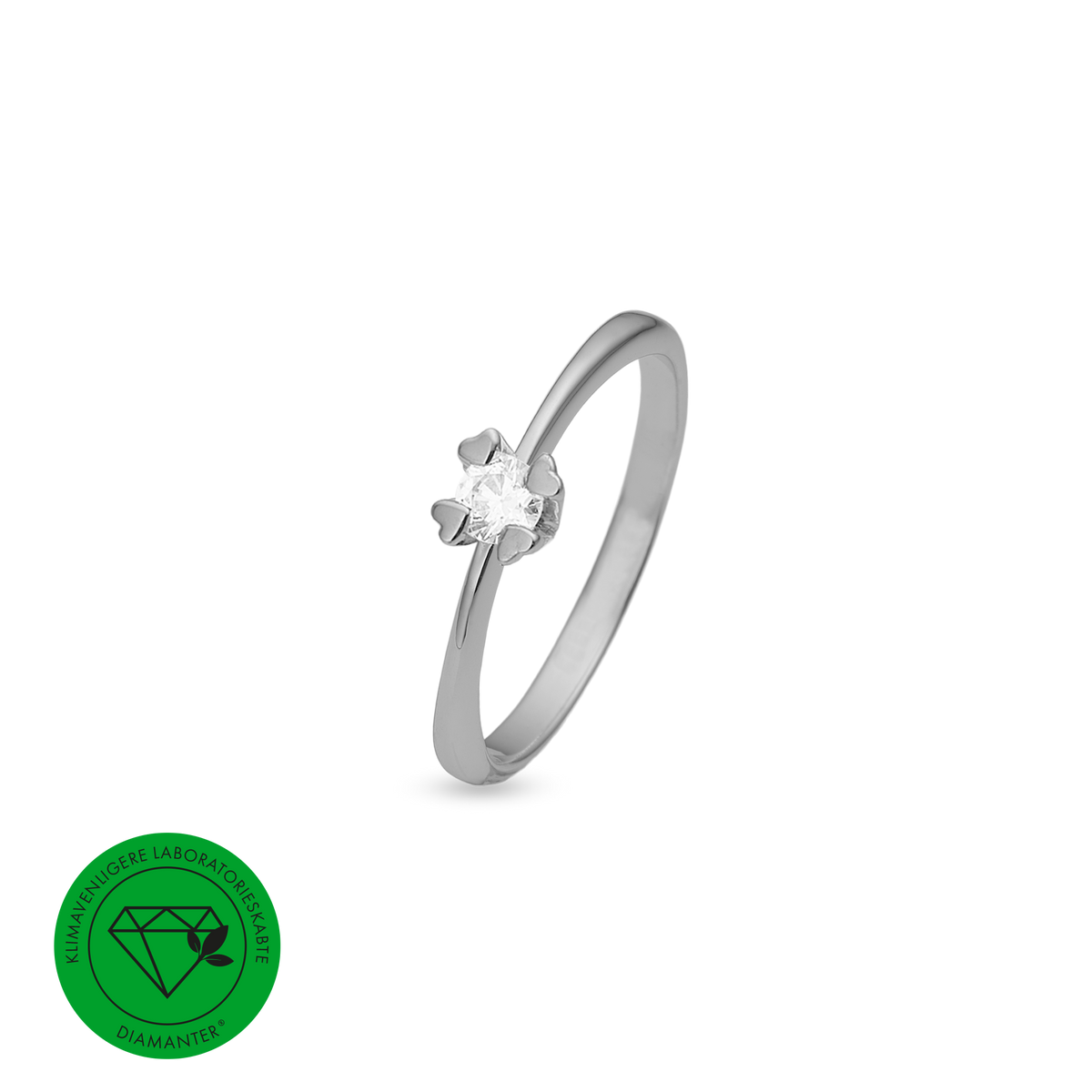 Mary ring 14 kt hvidguld med 0,25 ct labgrown diamant W/VS - Model: 44647725