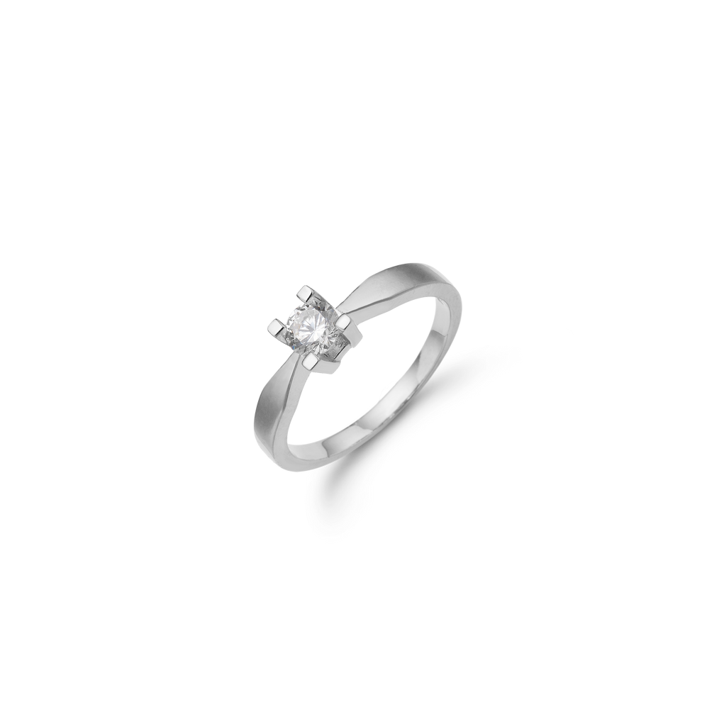 Aagaard - ETERNITY 14KT hvidguld ring med diamant 0,40 ct W/SI 4/Grab