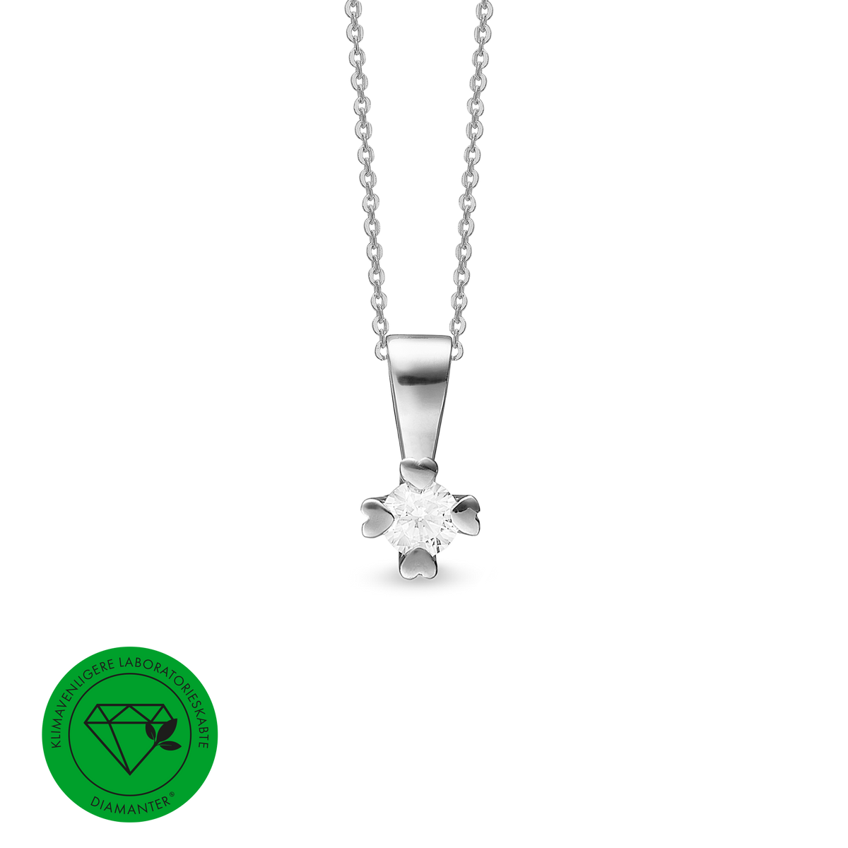 Mary vedhæng 14 kt hvidguld med 0,50 ct labgrown diamant W/VS - Model: 44847750