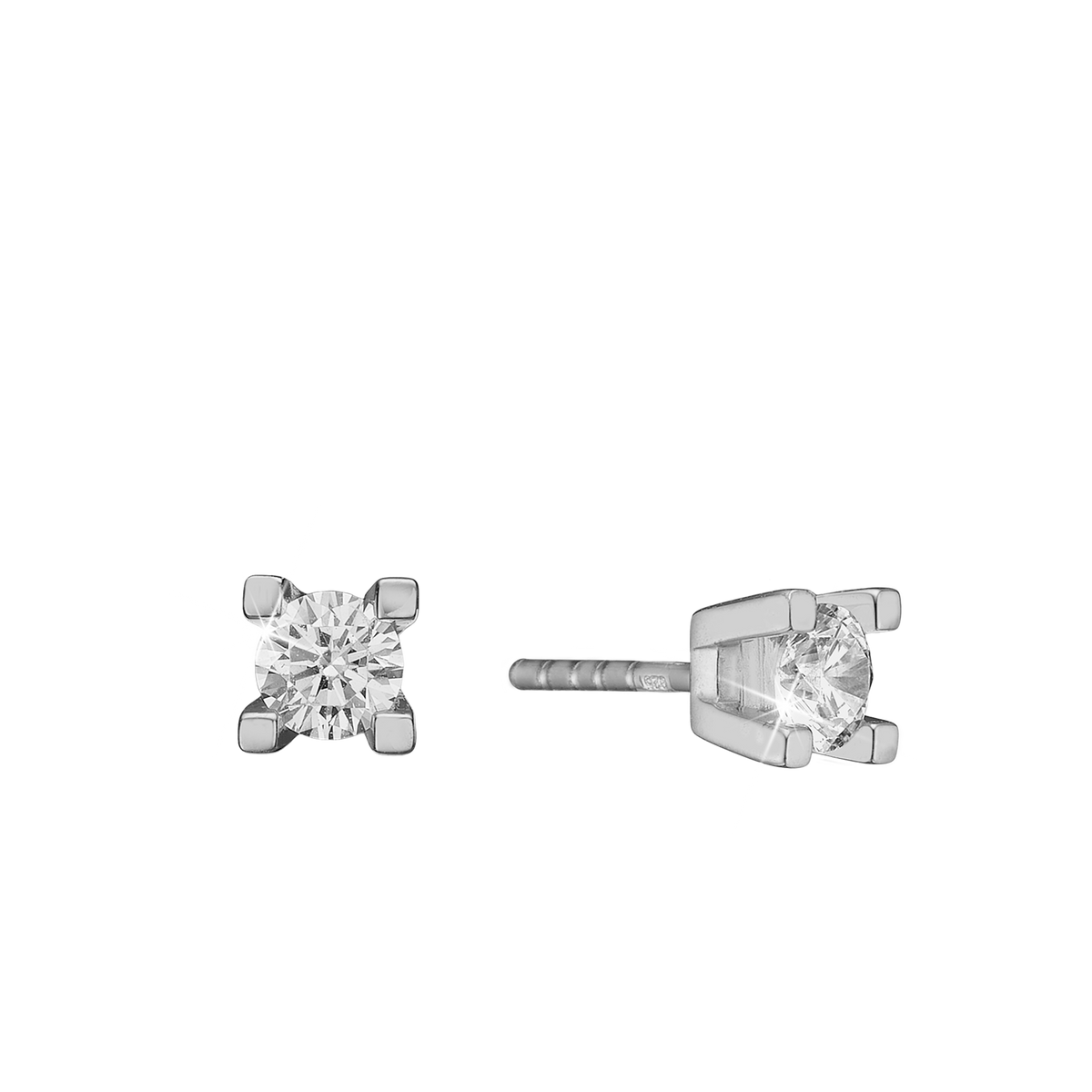 Aagaard Eternity Ørestikker 14 Karat Hvidguld Med 2x0,40ct W/SI Diamant