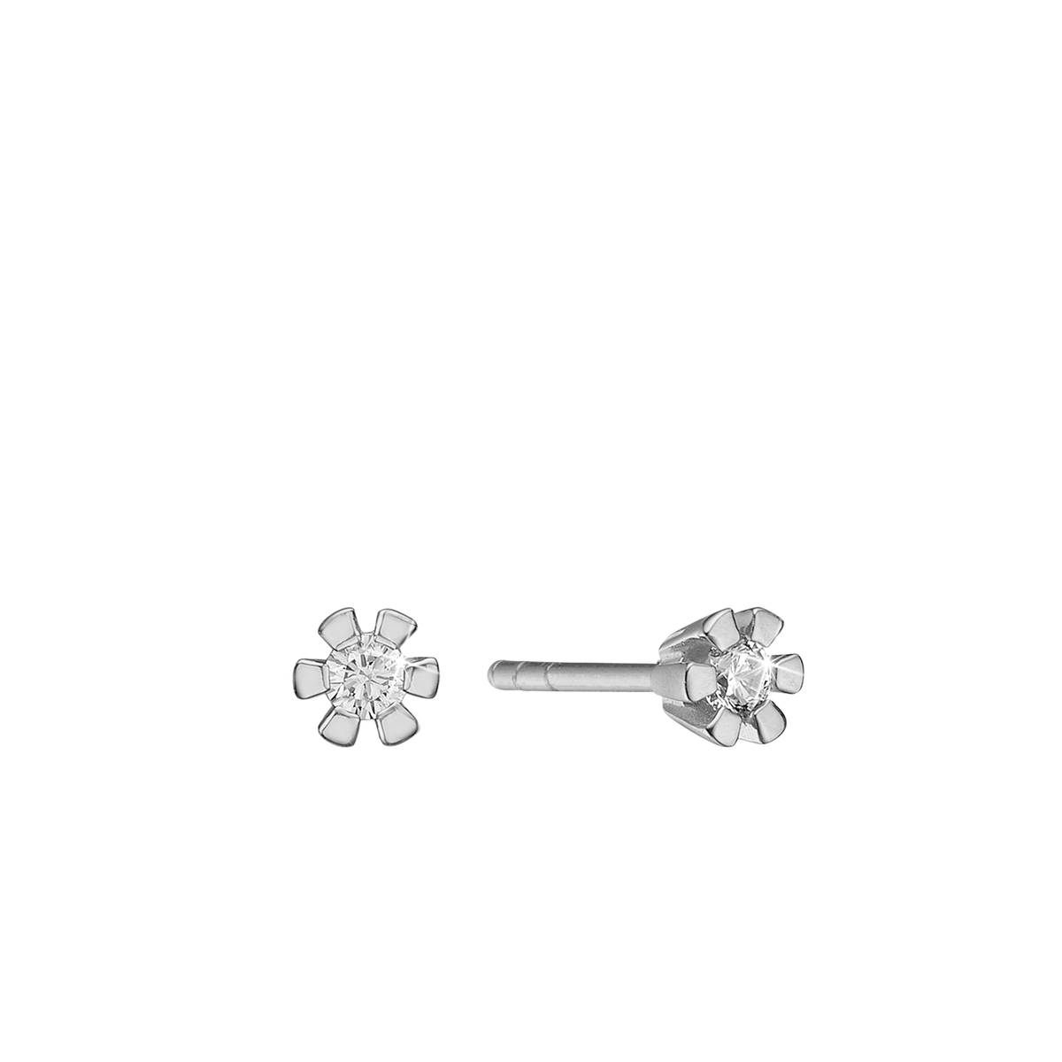 Aagaard Eternity Ørestikker 14 Karat Hvidguld Med 2x0,20ct W/SI Diamant