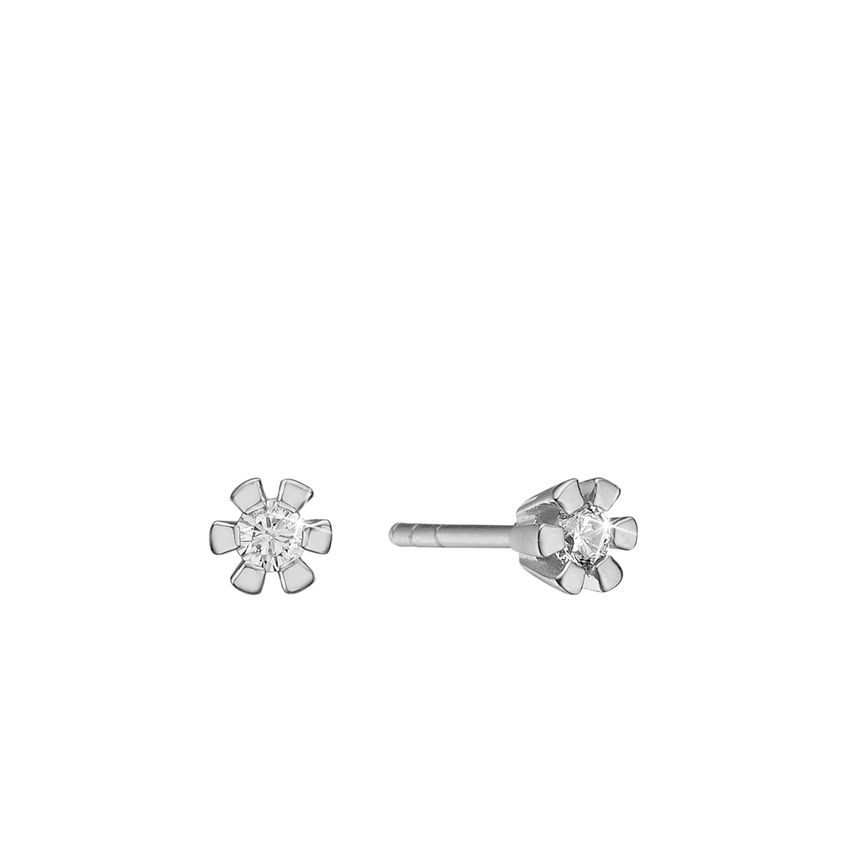 Aagaard Eternity Ørestikker 14 Karat Hvidguld Med 2x0,25ct W/SI Diamant