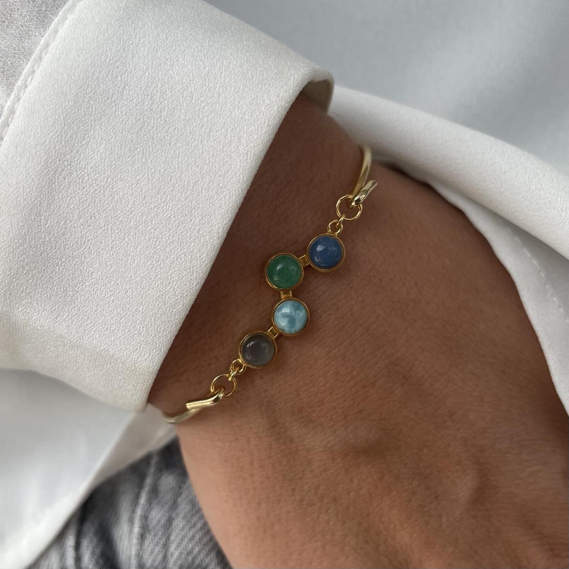 Heiring Multi armring med Horizon blå mix top