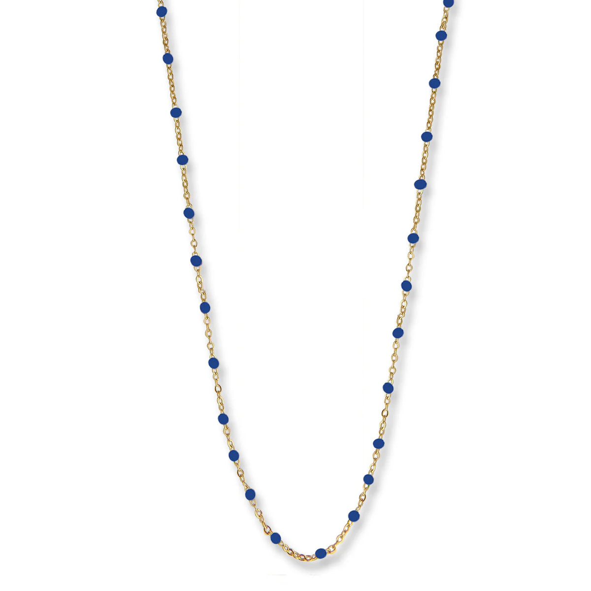 Jeberg Jewellery - Forgyldt - OCEAN BLUE halskæde - Model: 4655-42-EXT-Gold