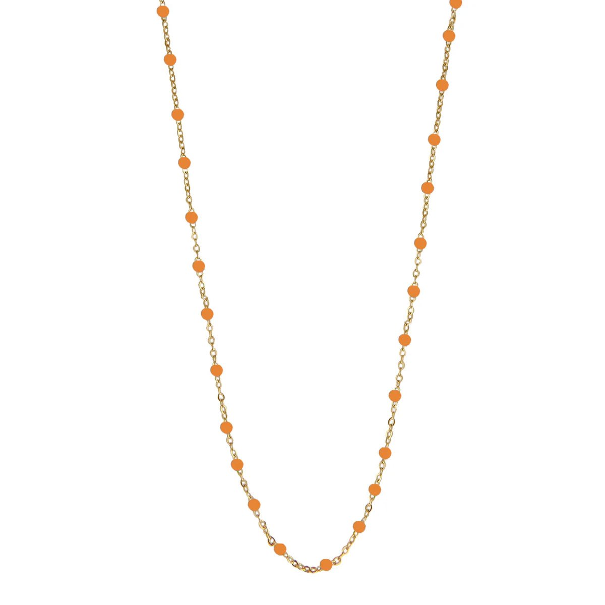 Jeberg Jewellery - Forgyldt - AMBER GLOW halskæde - Model: 4695-42-EXT-Gold