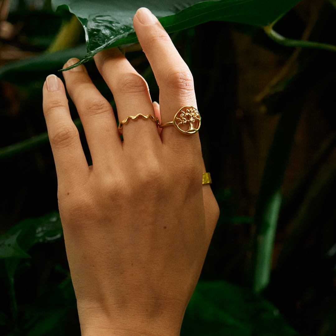 Christina Wave ring i forgyldt sølv – model 800-0.2.B – billede 8