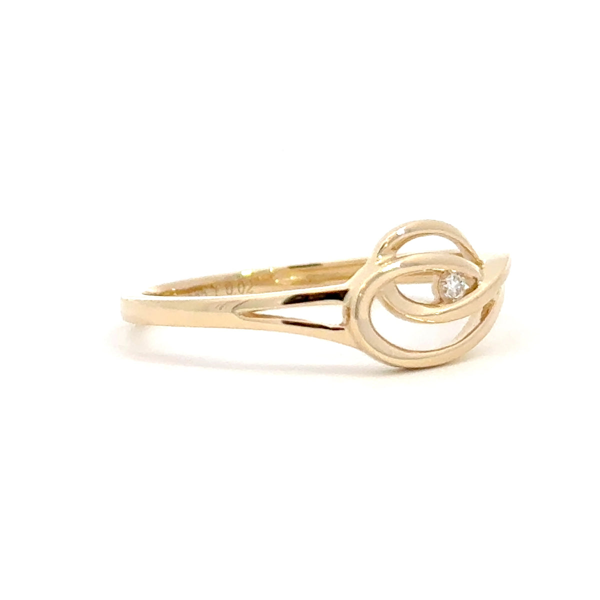 14 kt. guld diamantring med diamant, 0,025ct tw/si - Model: 40-22627