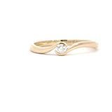 14 kt. guld diamantring med diamant, 0,09ct tw/si - Model: 40-22632