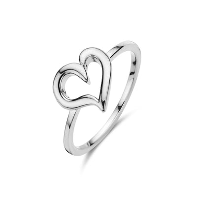 Spirit Icons - YOUTH ring i sølv, blank hjerte - Model: 51361