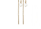 Jeberg Jewellery - Forgyldt - BAROQUE Baby Pearl ørekæde - Model: 52045