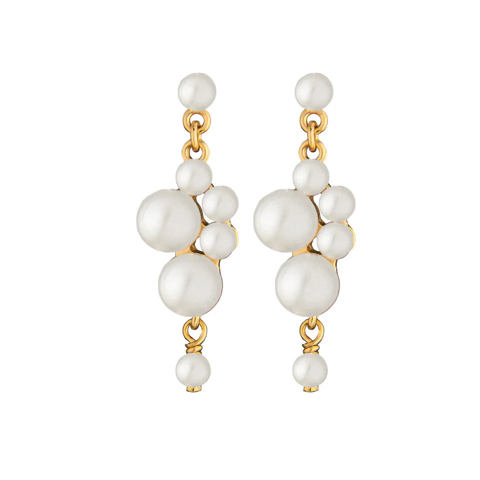 Jeberg Jewellery - Forgyldt - CORDELIA Pearl Romance ørehænger - Model: 52780