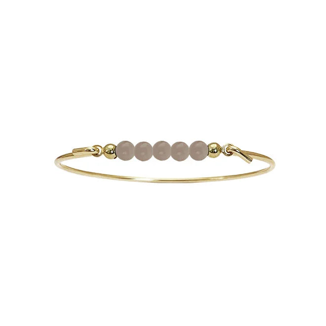 Heiring - Forgyldt armring, multisize med peach moonstone - Model: 53-4-04FG