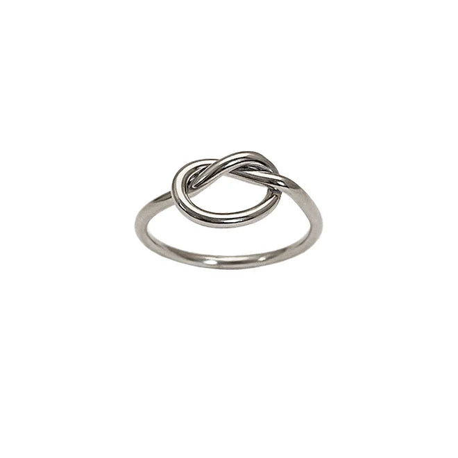 Heiring - Rhodineret KNOT ring, blank - Model: 53-4-79RH
