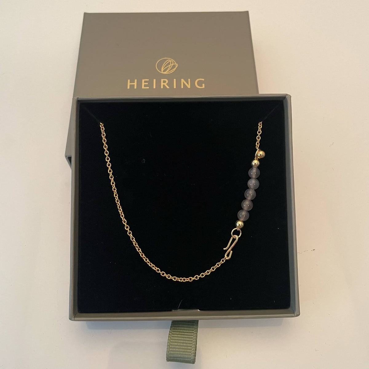 Heiring Multi halskæde med Grå månesten top