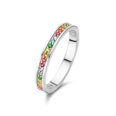 Spirit Icons Chic ring 2 mm i rhodineret sølv