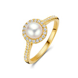 Spirit Icons - MALIBU ring, forgyldt med perle - Model: 53602