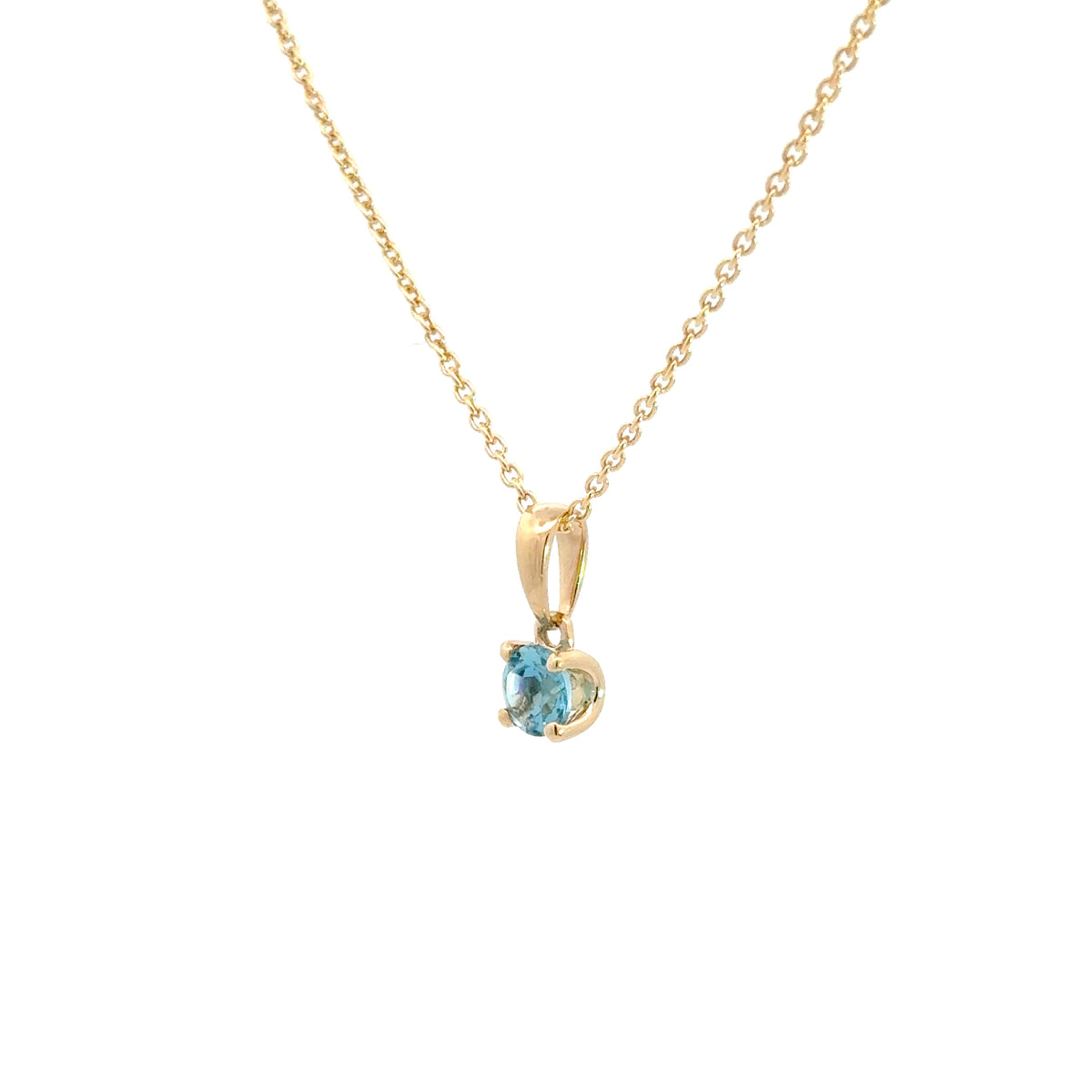 14 kt. vedhæng med Swiss blue topaz - 20-22157
