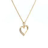 14 kt. Guld hjerte vedhæng -  med 0,13ct tw/si brillant - Model: 20-22158