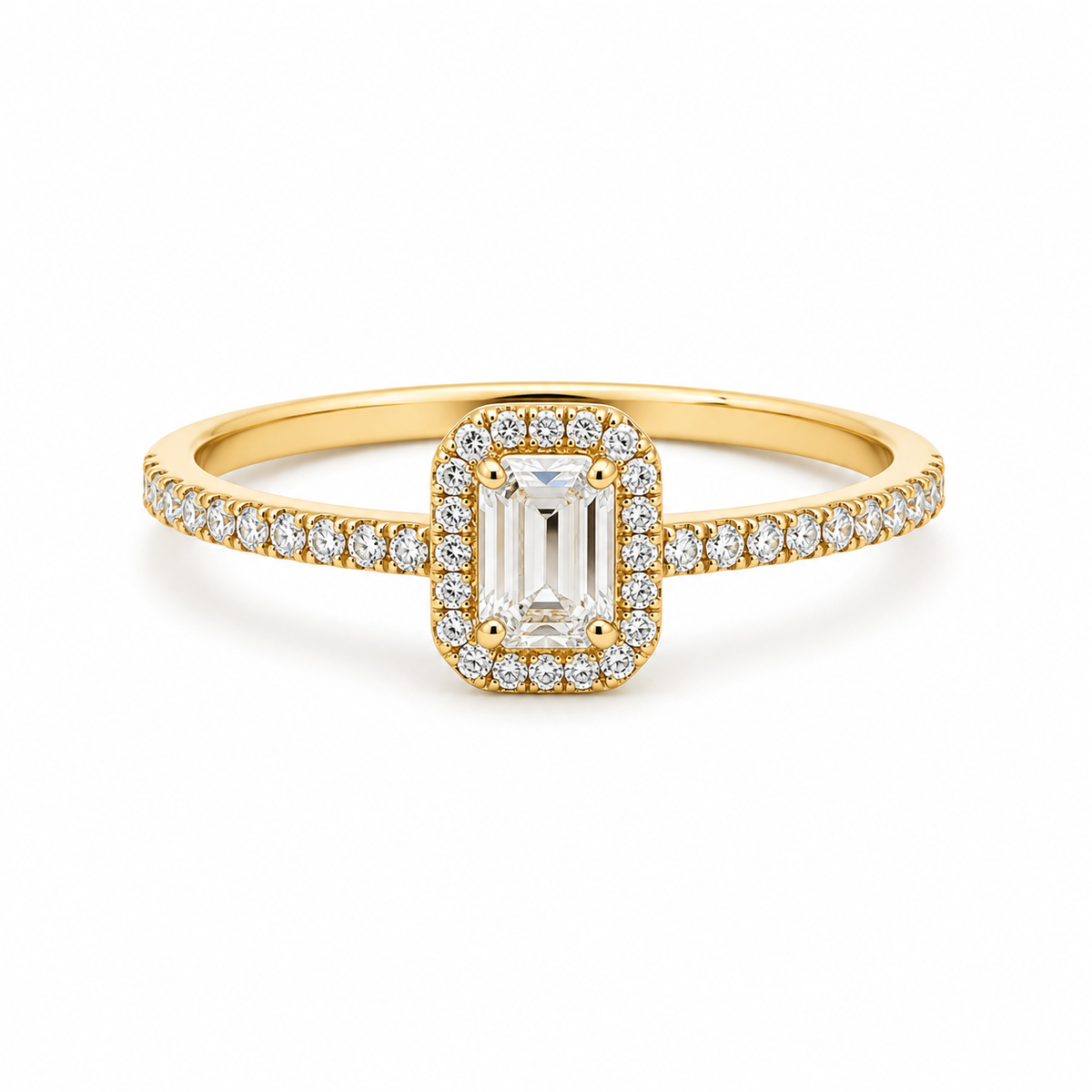 14 kt. guld diamantring med diamant, 0,40ct tw/si, Centerdiamant 0,23ct tw/vs- Model: 40-22644