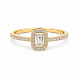 14 kt. guld diamantring med diamant, 0,40ct tw/si, Centerdiamant 0,23ct tw/vs- Model: 40-22644