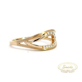 Classic Jewelry - 14 kt. guldring med diamant, 0,10ct tw/si - Model: 40-22600