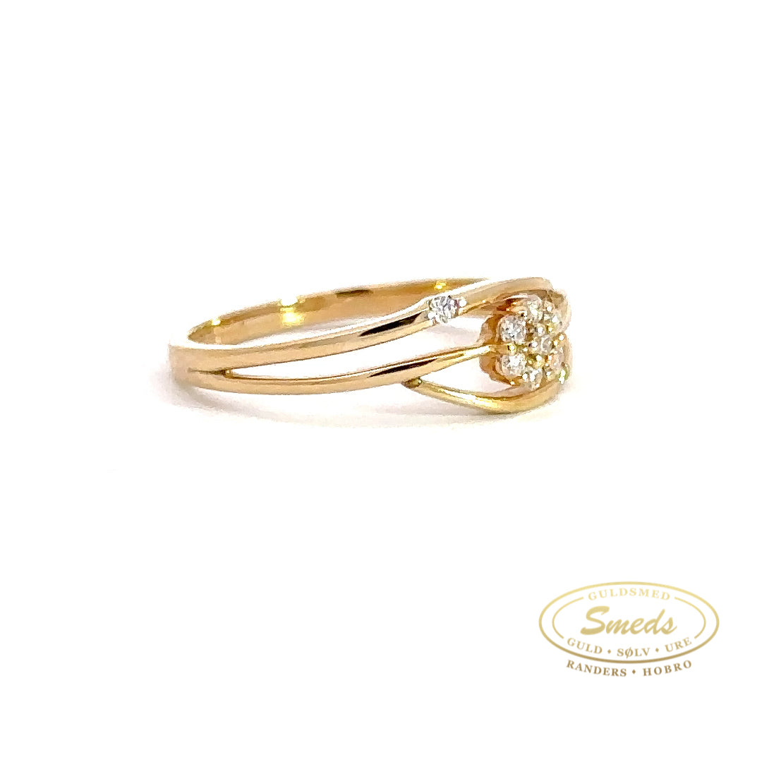 Amore - 14 kt. Diamant guld ring med 0,12ct w/si - Model: 40-22581