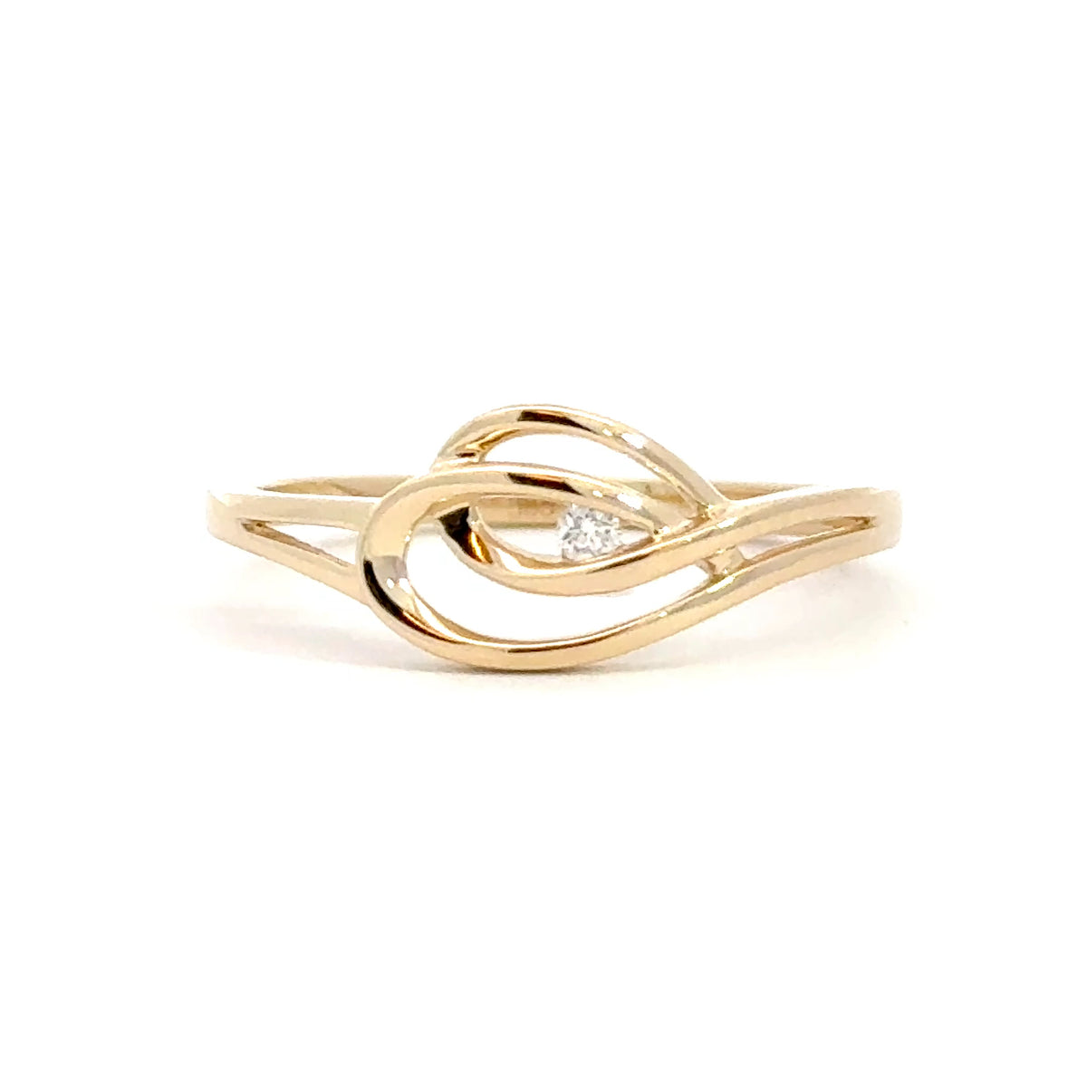 14 kt. guld diamantring med diamant, 0,025ct tw/si - Model: 40-22627