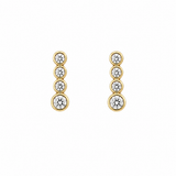 14 kt. Guld ørestik med diamant 0,026 - Model: 10-22176