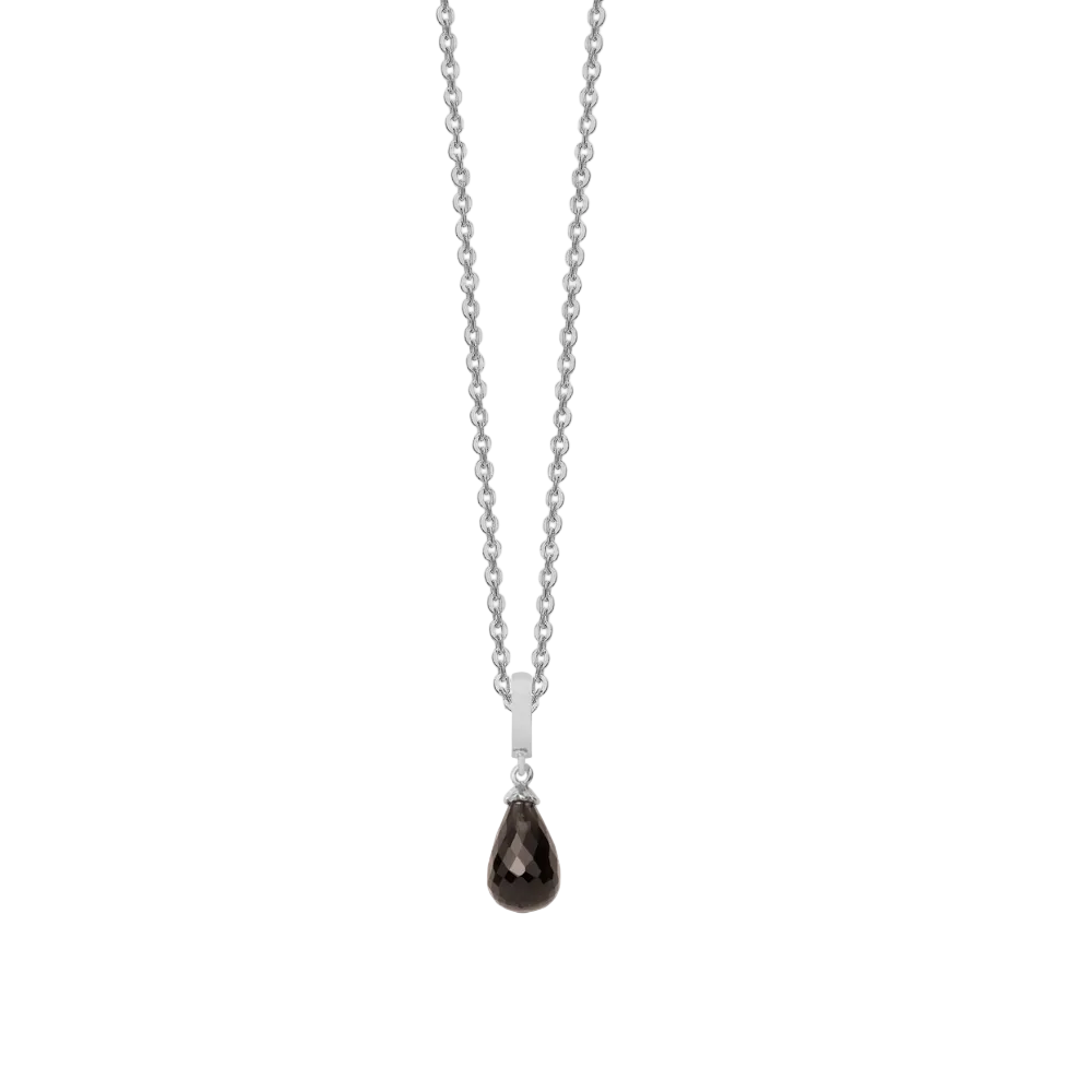 Christina Smokey Quartz Drop charm i sølv – model 610-S01SMOKEY – billede 2