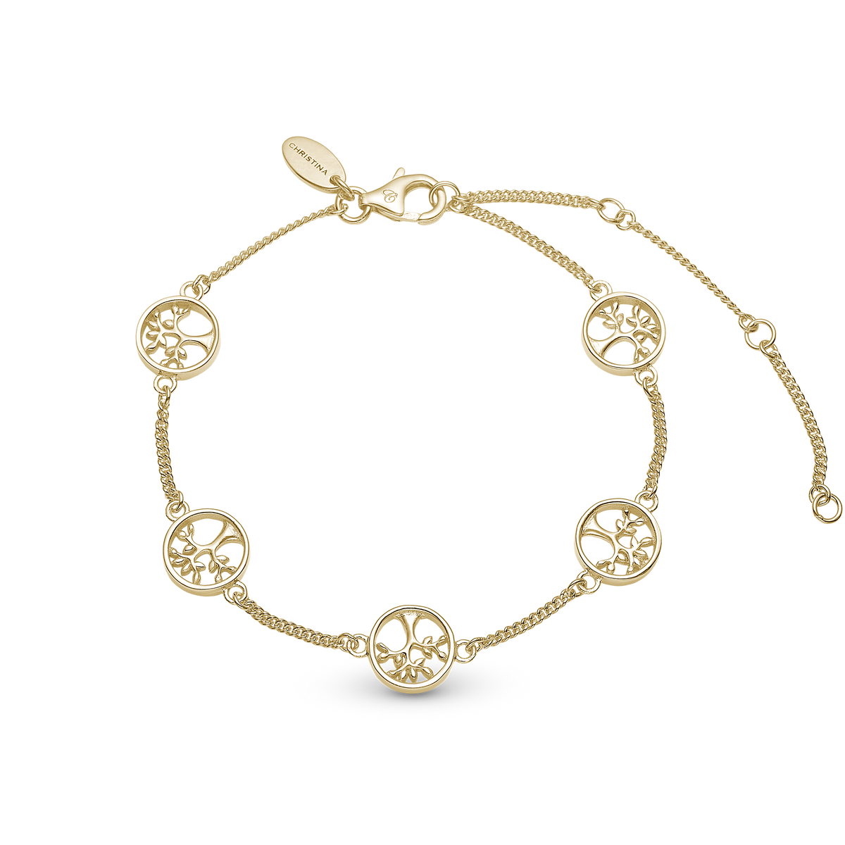 Christina Tree of Life armbånd i forgyldt sølv – model 610-G44