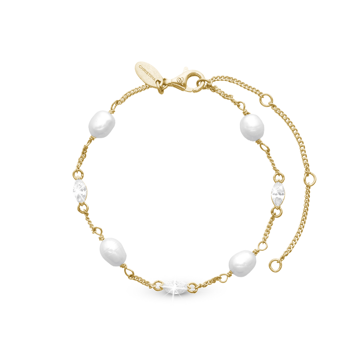 Christina Light me up armbånd i forgyldt sølv – model 601-G57