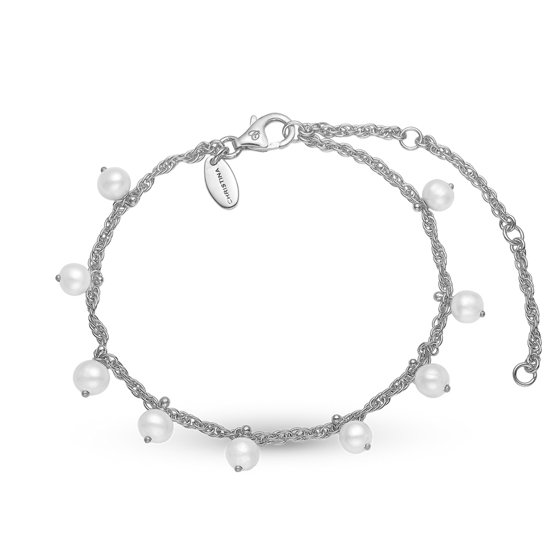 Christina jewelry & watches - Armbånd sølv, Dangling Pearls - Model: 601-S47