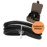 Christina - Kampagne: Classic læderarmbånd med Sølv "Celebrate" charm, inklusiv flot smykkeskrin - Model: 605-Celebrate-S