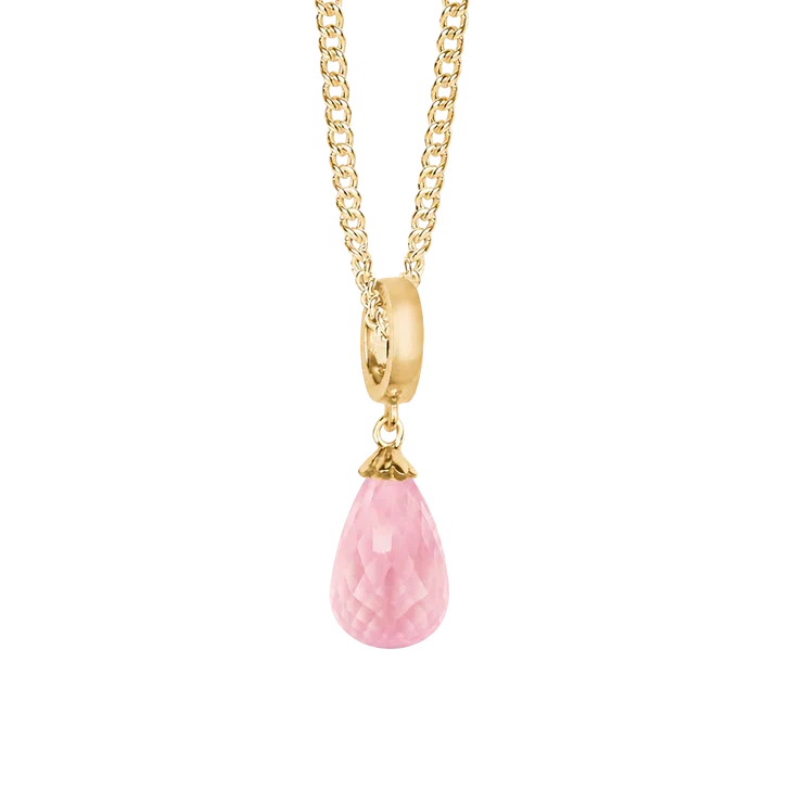 Christina Rose Quatz drop charm i forgyldt sølv – model 610-G01ROSE – billede 6