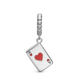 Christina Jewelry - Ace of Hearts, sølv charm til læderarmbånd 6 mm - Model: 610-S123