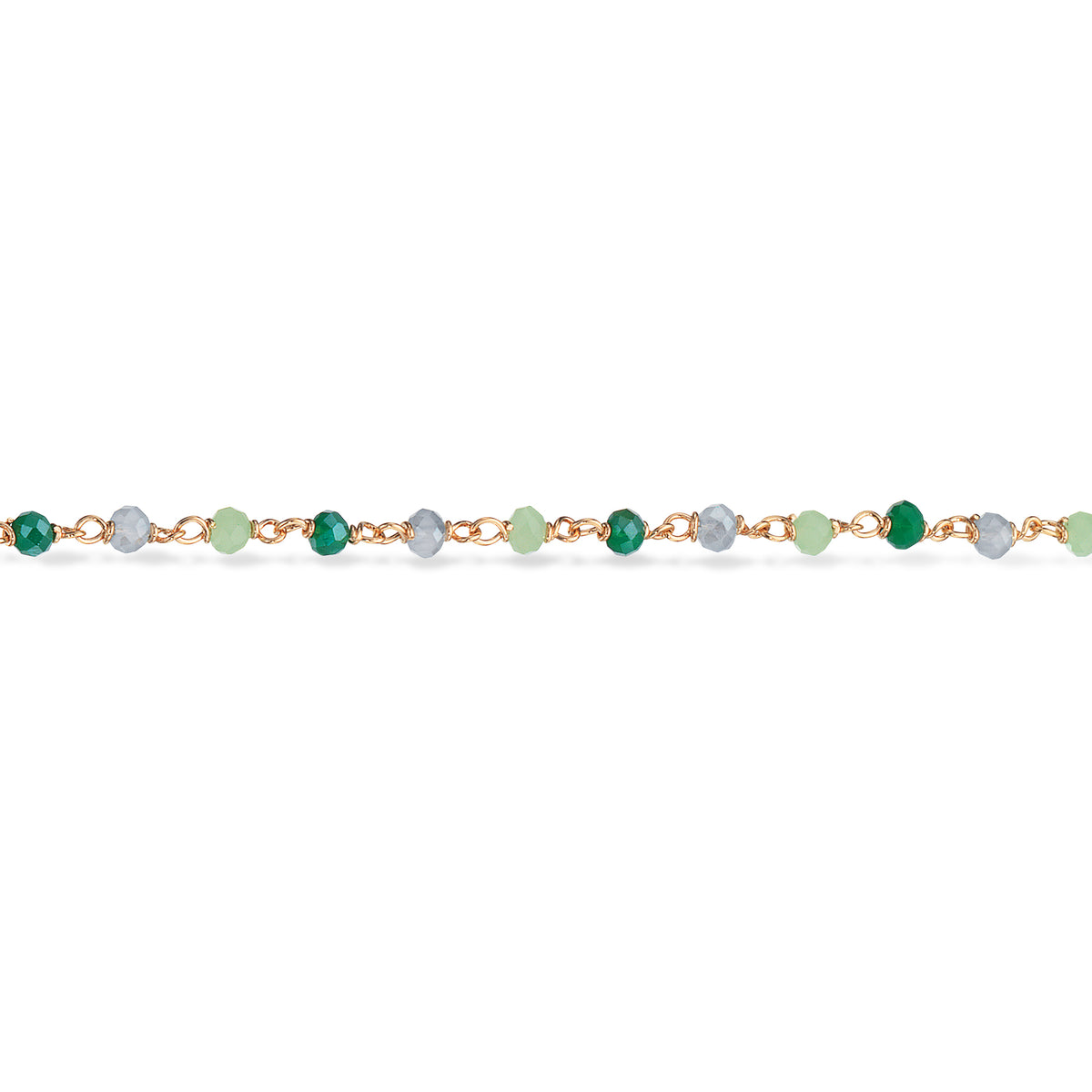 Scrouples - Forgyldt armbånd med grønne sten - Model: 610792