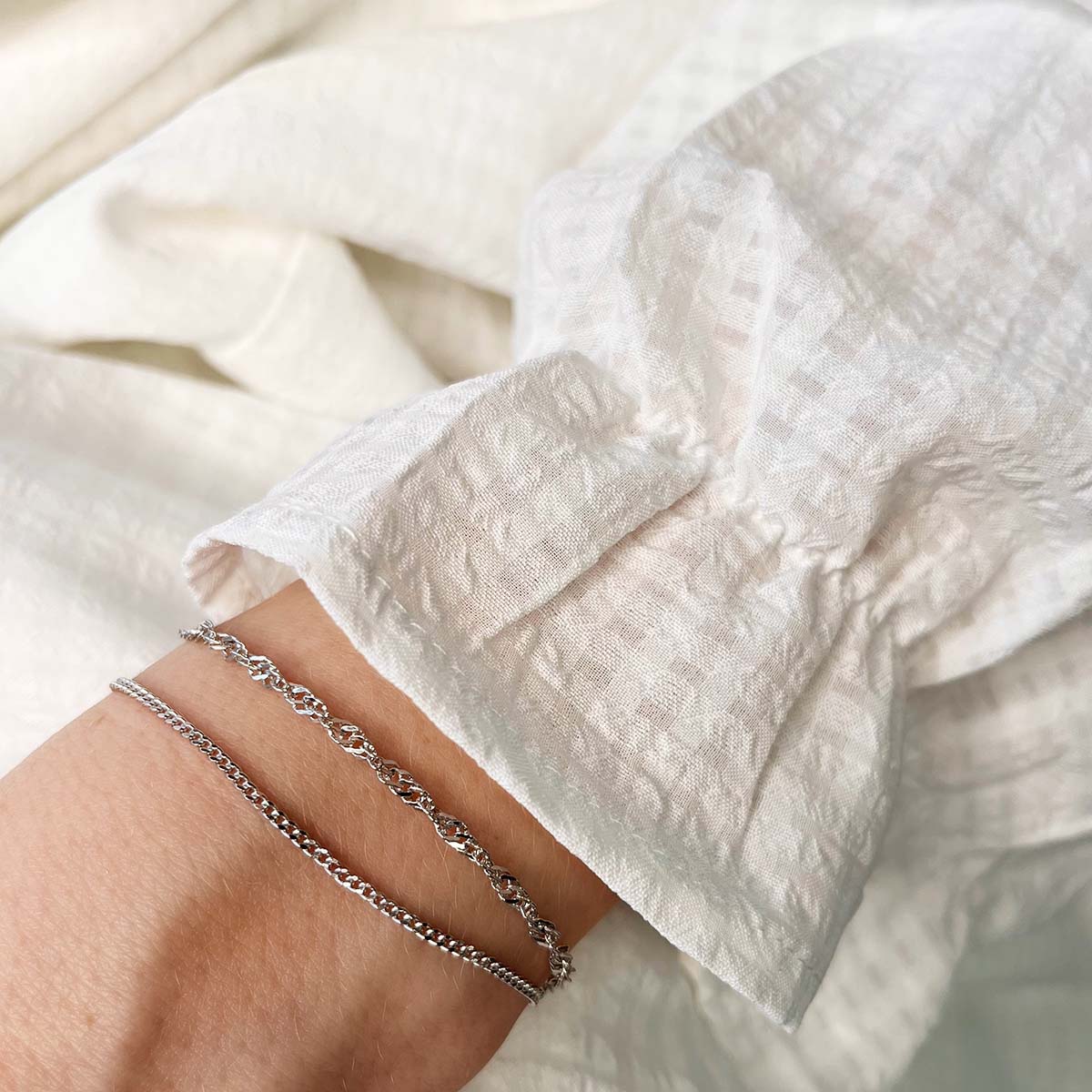 Scrouples - Sølv panser armbånd rhodineret - Model nr.: 611132
