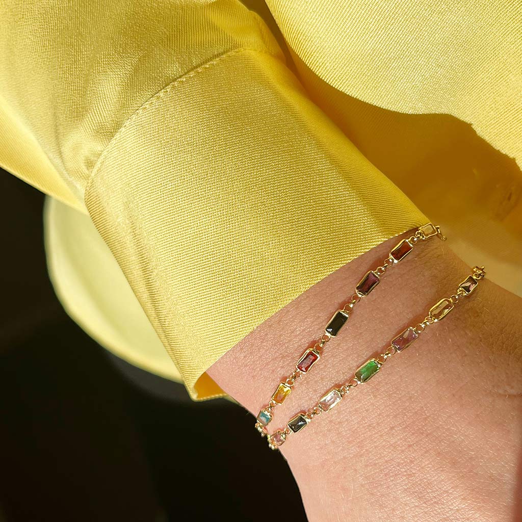 Scrouples - SoHo armbånd med syntetiske zirkoner, forgyldt sølv - Model: 611852