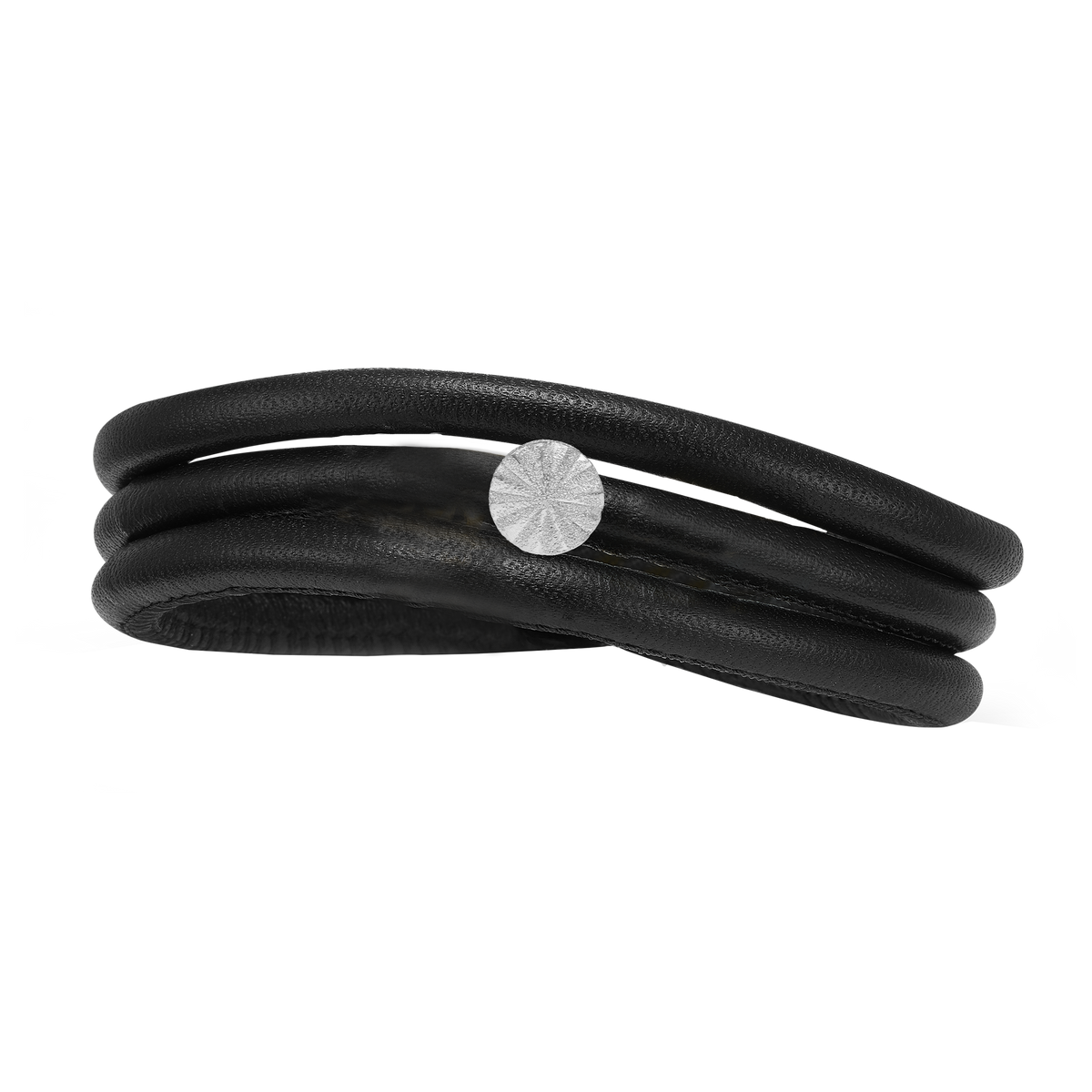 Christina Sunrays Slim læderarmbånd i sølv – model 615-4-MOR2025-S