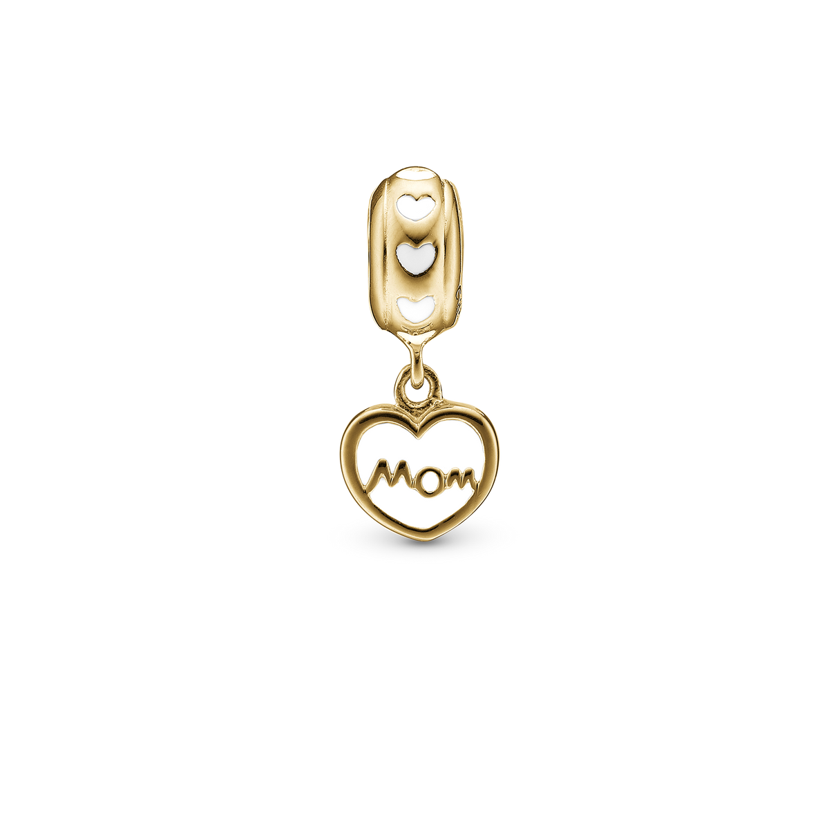 Christina MOM Love hænger-charm 4 mm i forgyldt sølv – model 623-G125