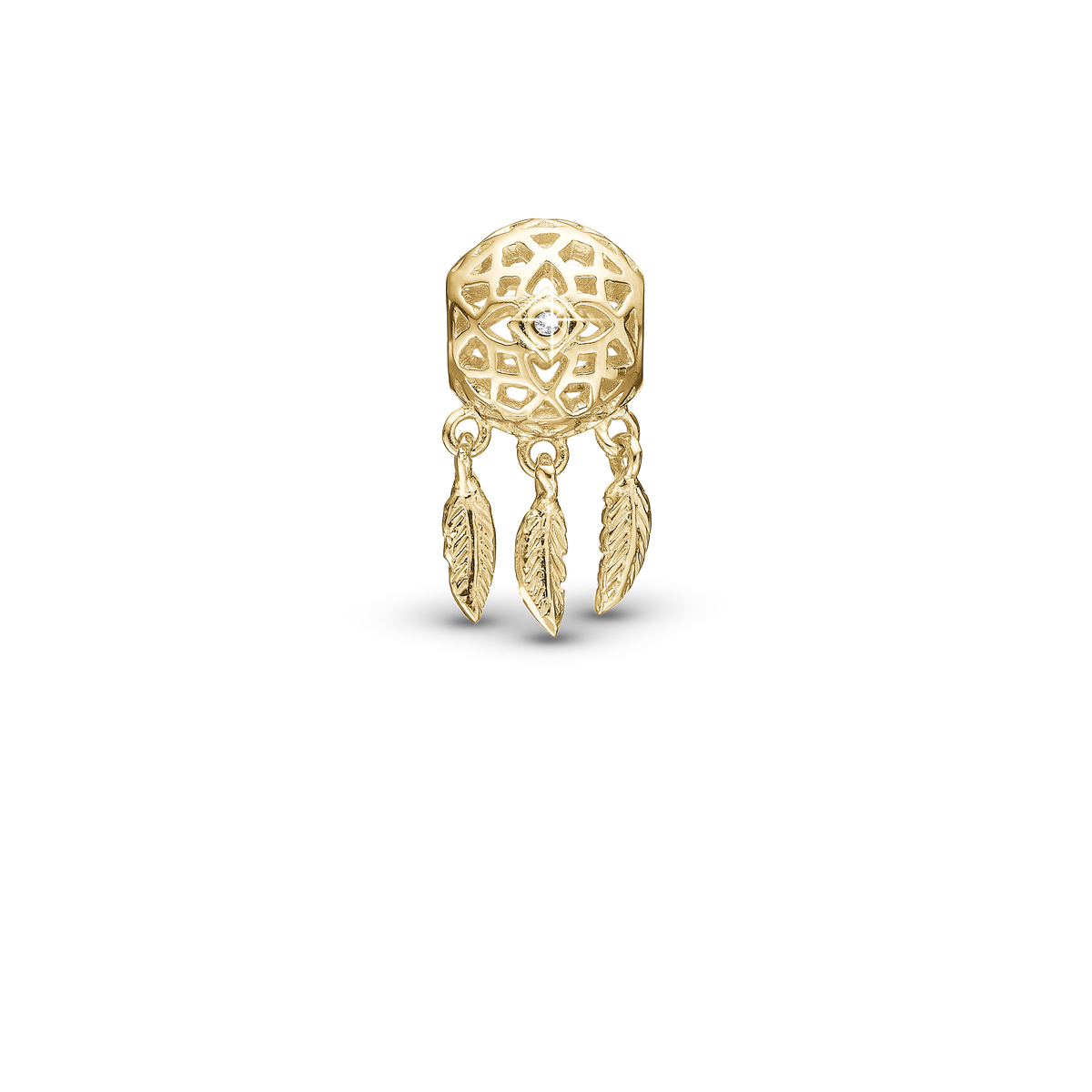 Christina Dream Catcher charm 4 mm i forgyldt sølv – model 623-G189