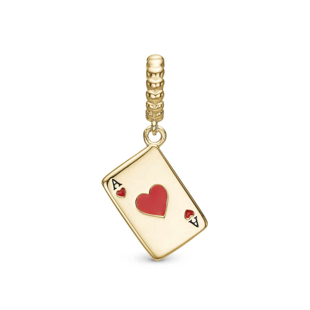 Christina Ace of Hearts charm 4 mm i forgyldt sølv – model 623-G320