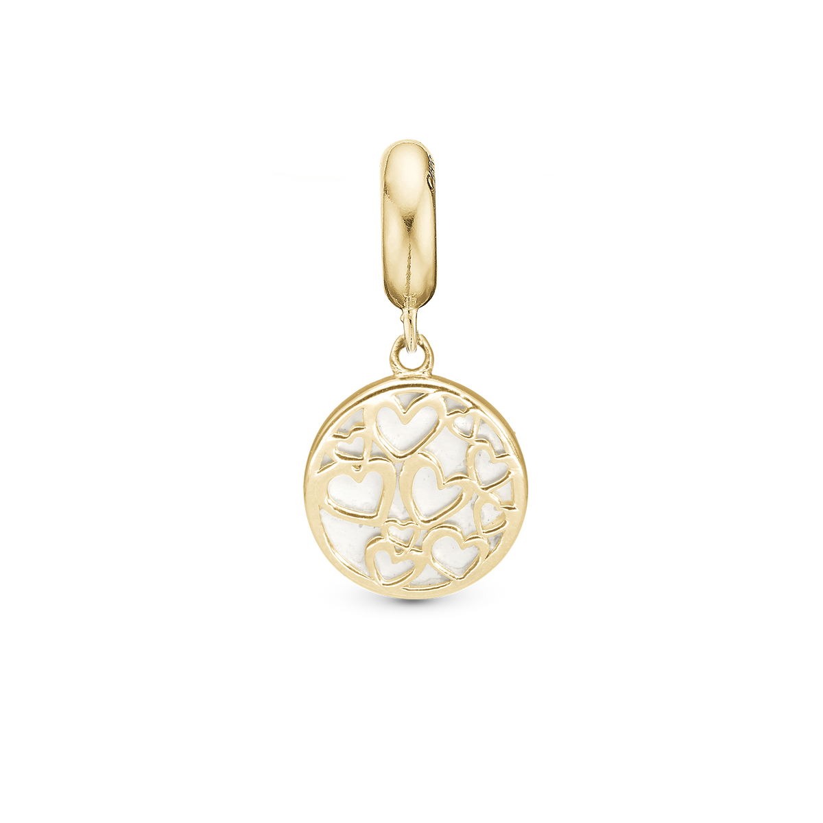 Christina Magic Hearts hænger-charm 4 mm i forgyldt sølv – model 623-G342