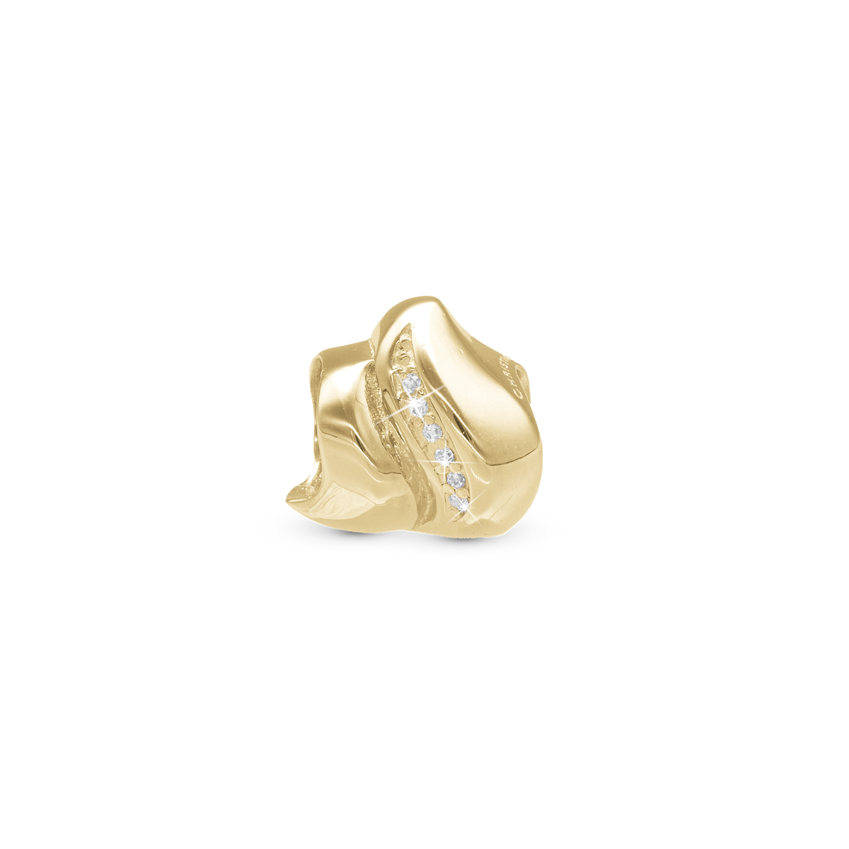 Christina Majestic wave charm 4 mm i forgyldt sølv – model 623-G379