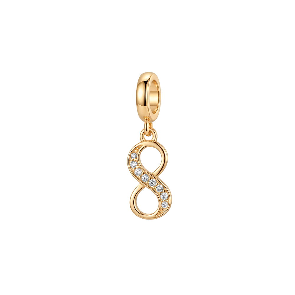 Christina Jewelry - Eternity charm 4 mm, forgyldt sølv - Model: 623-G401
