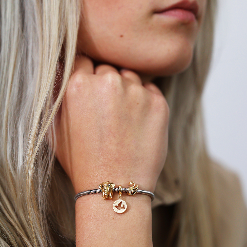 Christina Elephant charm 4 mm i forgyldt sølv – model 623-G51 – billede 2