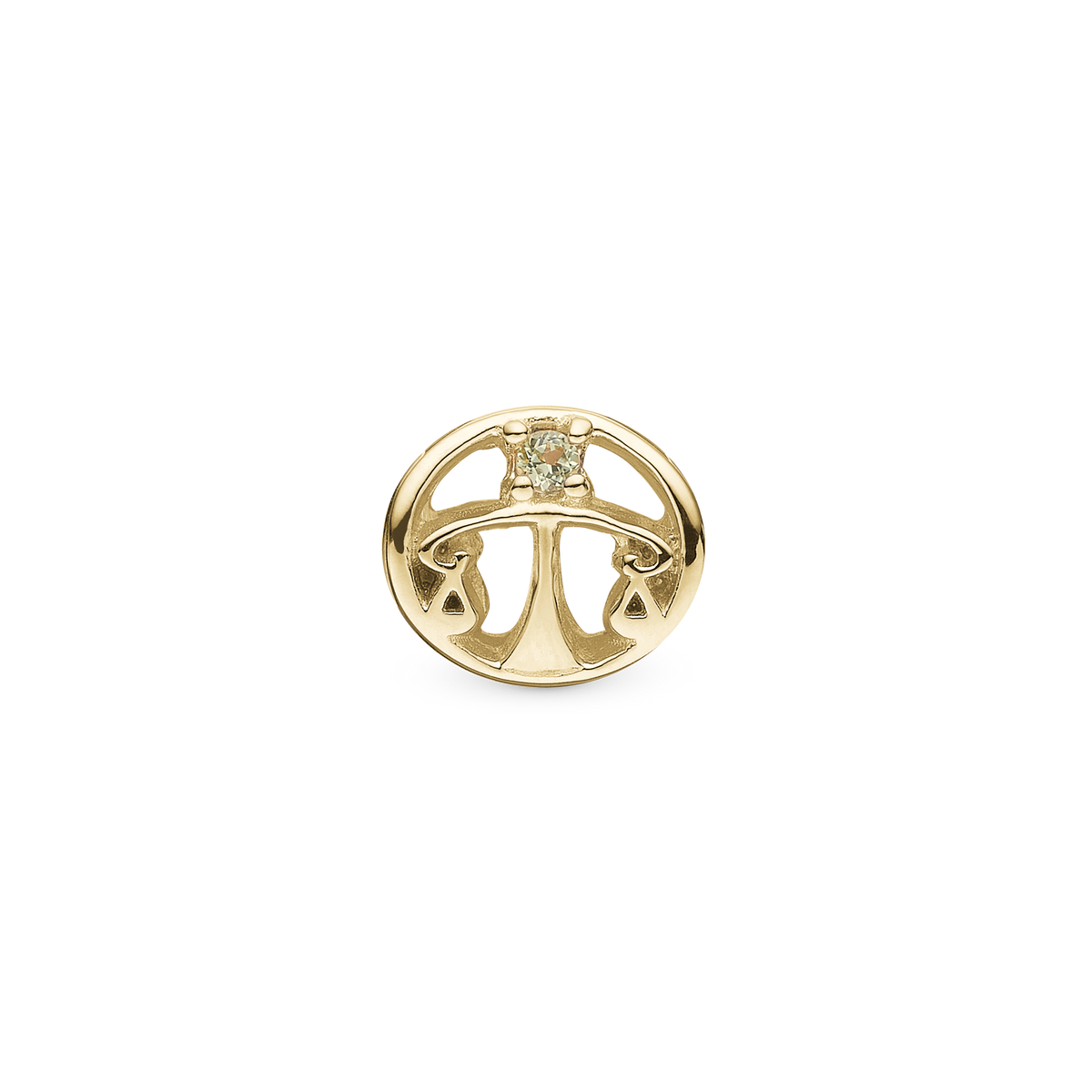 Christina Stjernetegn Vægt charm 4 mm i forgyldt sølv – model 623-G62