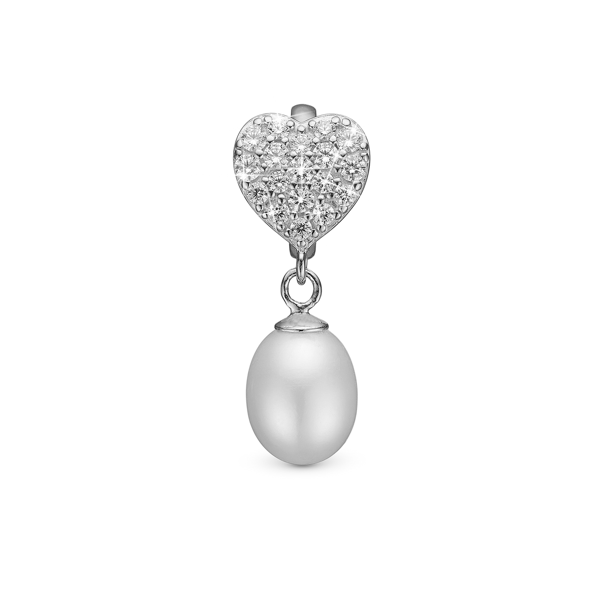 Christina Sparkling Heart hænger-charm 4 mm i sølv – model 623-S321