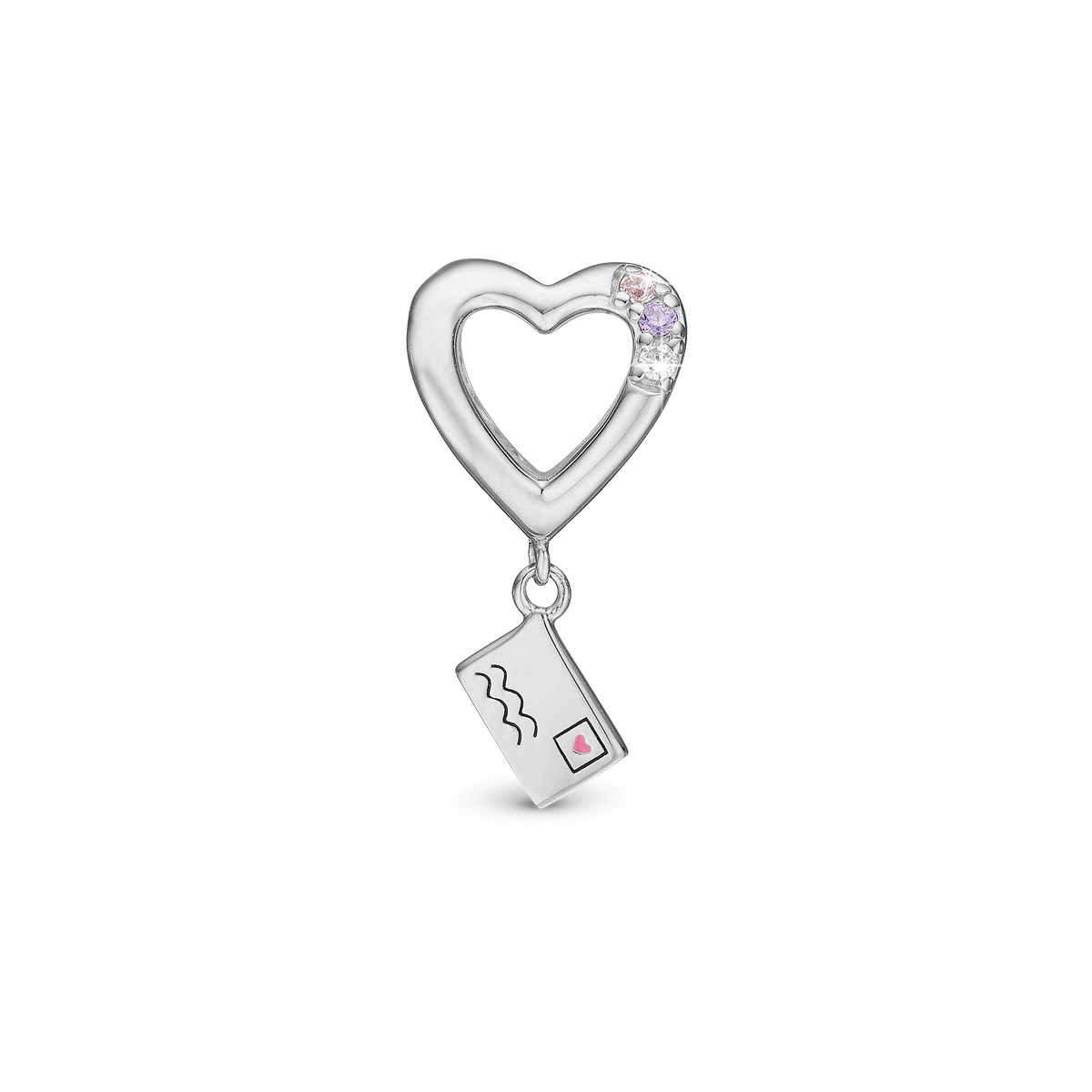 Christina A Love Letter charm 4 mm i sølv – model 623-S322