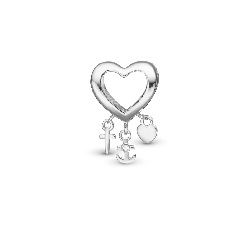 Christina Jewelry - My Faith, Hope & Love, sølv charm (til sølvarmbånd) - Model: 623-S328